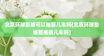 北京环球影城可以推婴儿车吗(北京环球影城能推婴儿车吗)