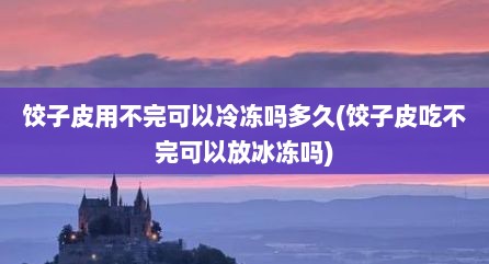 饺子皮用不完可以冷冻吗多久(饺子皮吃不完可以放冰冻吗)