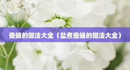 蚕蛹的做法大全（盐煮蚕蛹的做法大全）