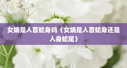 女娲是人首蛇身吗（女娲是人首蛇身还是人身蛇尾）