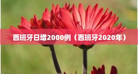 西班牙日增2000例（西班牙2020年）