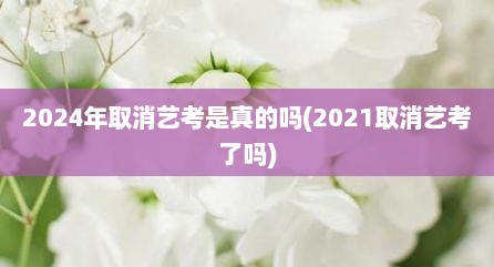 2024年取消艺考是真的吗(2021取消艺考了吗)