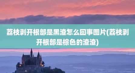 荔枝剥开根部是黑渣怎么回事图片(荔枝剥开根部是棕色的渣渣)