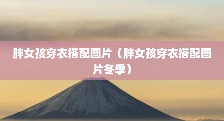 胖女孩穿衣搭配图片（胖女孩穿衣搭配图片冬季）