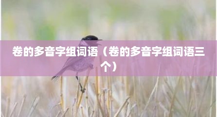 卷的多音字组词语（卷的多音字组词语三个）