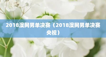 2018澳网男单决赛（2018澳网男单决赛央视）