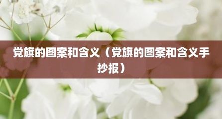 党旗的图案和含义（党旗的图案和含义手抄报）