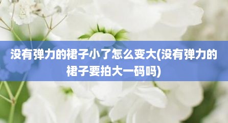 没有弹力的裙子小了怎么变大(没有弹力的裙子要拍大一码吗)