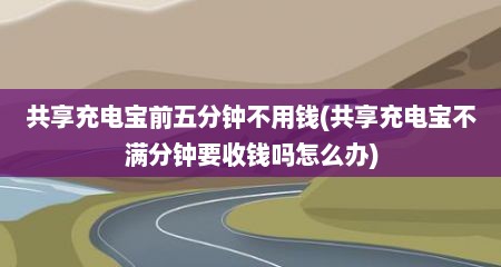 共享充电宝前五分钟不用钱(共享充电宝不满分钟要收钱吗怎么办)