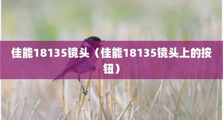 佳能18135镜头（佳能18135镜头上的按钮）