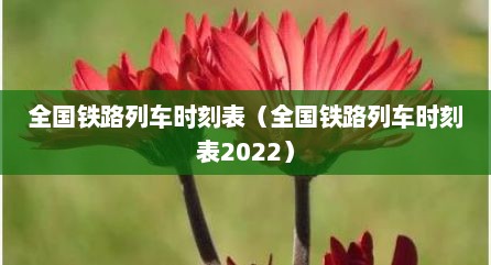 全国铁路列车时刻表（全国铁路列车时刻表2022）