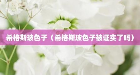 希格斯玻色子（希格斯玻色子被证实了吗）