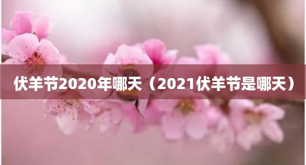 伏羊节2020年哪天（2021伏羊节是哪天）