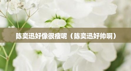 陈奕迅好像很瘦呢（陈奕迅好帅啊）