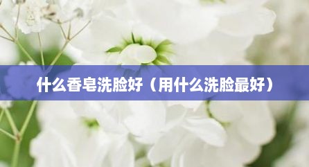 什么香皂洗脸好（用什么洗脸最好）