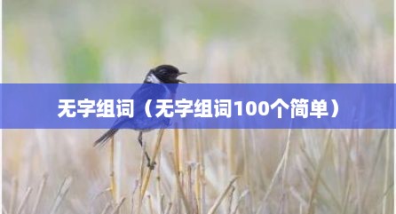 无字组词（无字组词100个简单）