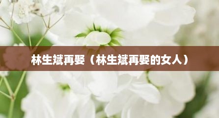 林生斌再娶（林生斌再娶的女人）