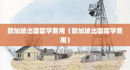 新加坡出国留学费用（新加坡出国留学费用）