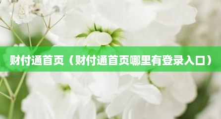 财付通首页（财付通首页哪里有登录入口）