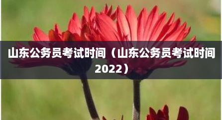 山东公务员考试时间（山东公务员考试时间2022）