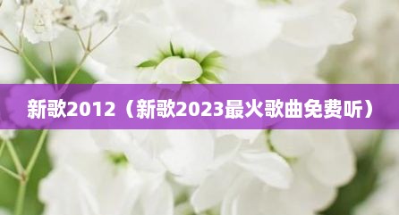 新歌2012（新歌2023最火歌曲免费听）