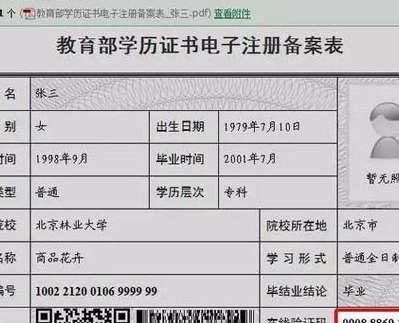 教育部学历证书电子注册备案表（教育部学历证书电子注册备案表和学历认证）