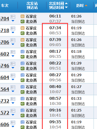 石家庄到北京的火车(石家庄到北京轨道交通的新选择)