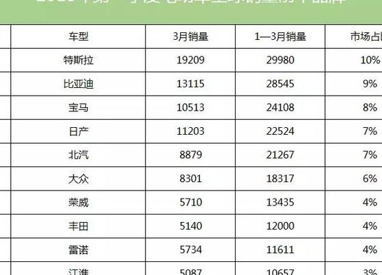 2018年电动车排行榜（19年电动车排名表）