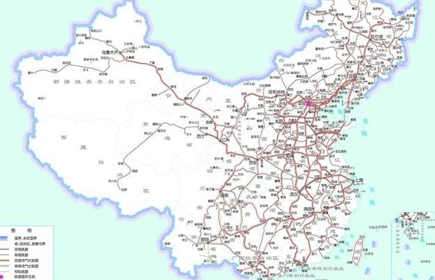 中国铁路地图高清版（中国铁路地图高清版 放大）