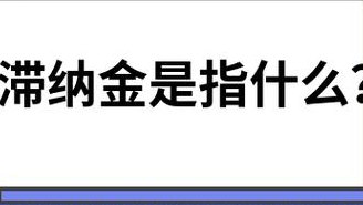 滞纳金是什么意思（交管12123滞纳金是什么意思）