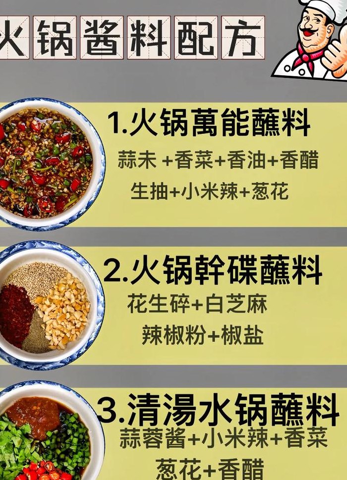 火锅麻酱蘸料配方（火锅麻酱小料调配大全）