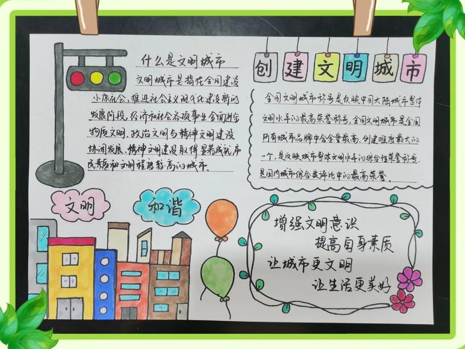 创文明城市宣传标语（创文明城市宣传标语手抄报）