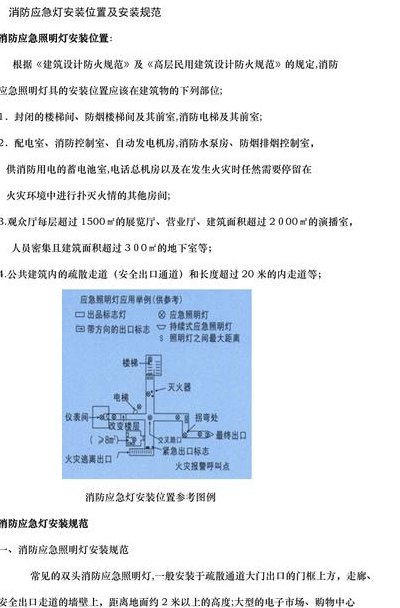 消防应急灯安装规范（消防应急灯安装规范标准）