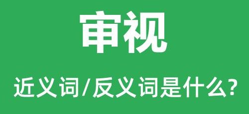 审视的意思是什么（审视的意思是什么）