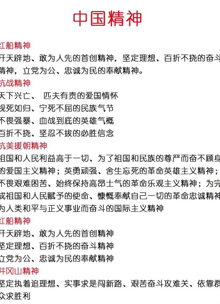 中国精神的主要内容是什么（中国精神的主要内容是什么和什么）