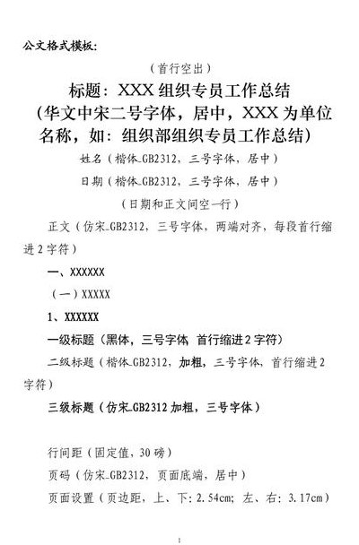 行政公文的基本格式（行政公文的基本格式范文）