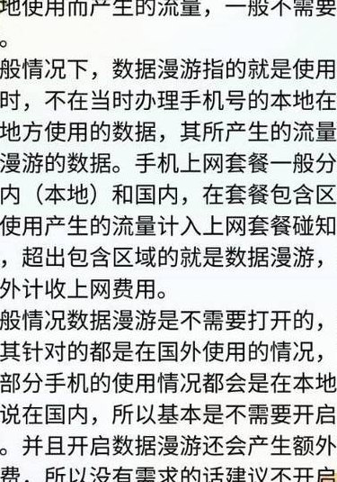 流量数据漫游什么意思（流量数据漫游什么意思呀）