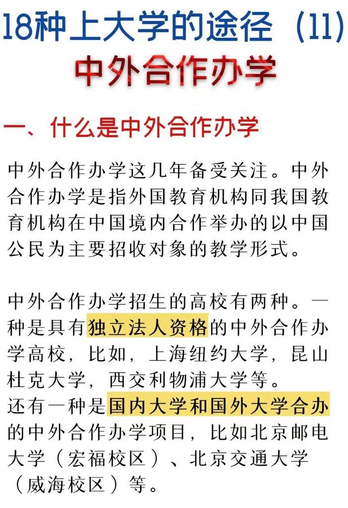 中外合作办学什么意思（中外合作办学什么意思有什么缺点）