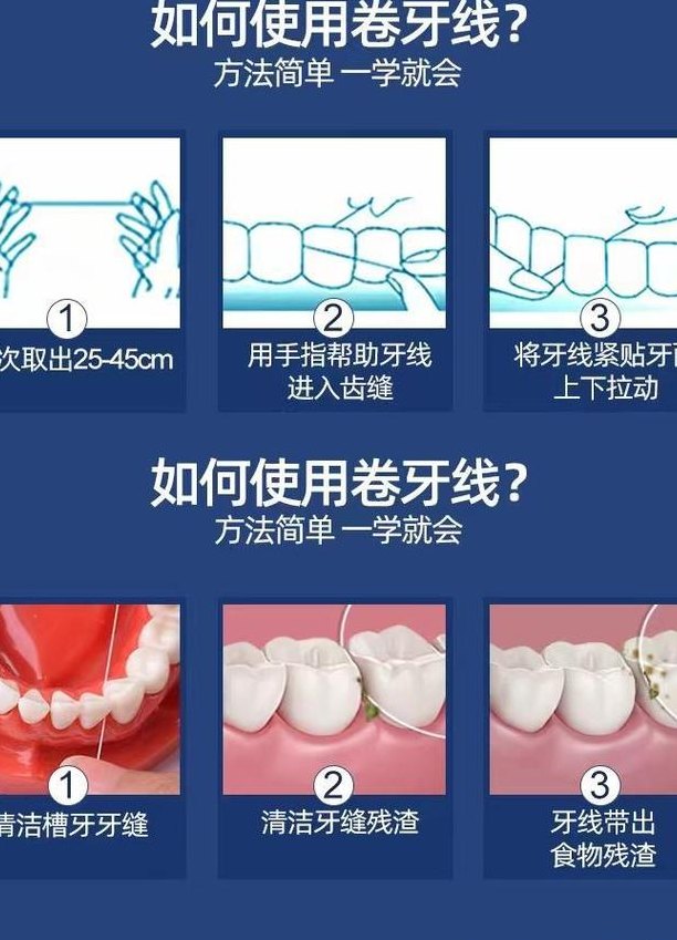 牙线的使用方法图解法（牙线的正确使用方法与时间）