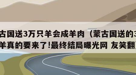 蒙古国送3万只羊会成羊肉（蒙古国送的3万只羊真的要来了!最终结局曝光网 友笑翻）