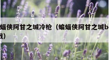 蝙蝠侠阿甘之城冷枪（蝙蝠侠阿甘之城boss战）