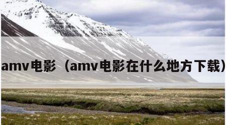 amv电影（amv电影在什么地方下载）