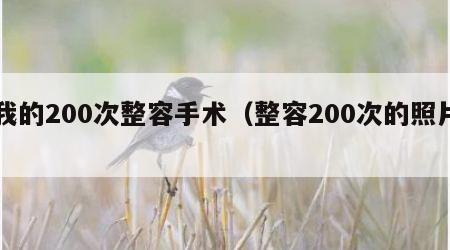 我的200次整容手术（整容200次的照片）