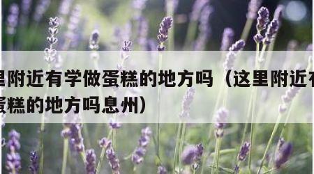 这里附近有学做蛋糕的地方吗（这里附近有学做蛋糕的地方吗息州）