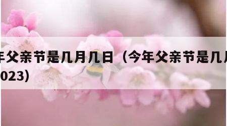 今年父亲节是几月几日（今年父亲节是几月几日2023）