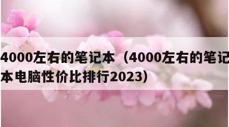 4000左右的笔记本（4000左右的笔记本电脑性价比排行2023）