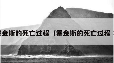 霍金斯的死亡过程（霍金斯的死亡过程 3）