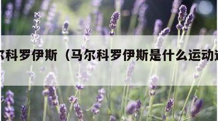 马尔科罗伊斯（马尔科罗伊斯是什么运动选手）