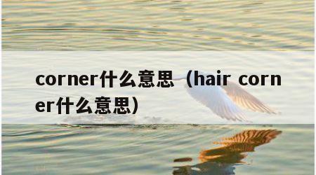 corner什么意思（hair corner什么意思）