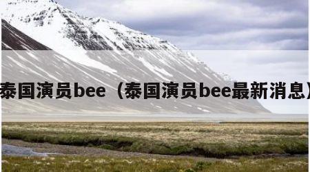 泰国演员bee（泰国演员bee最新消息）